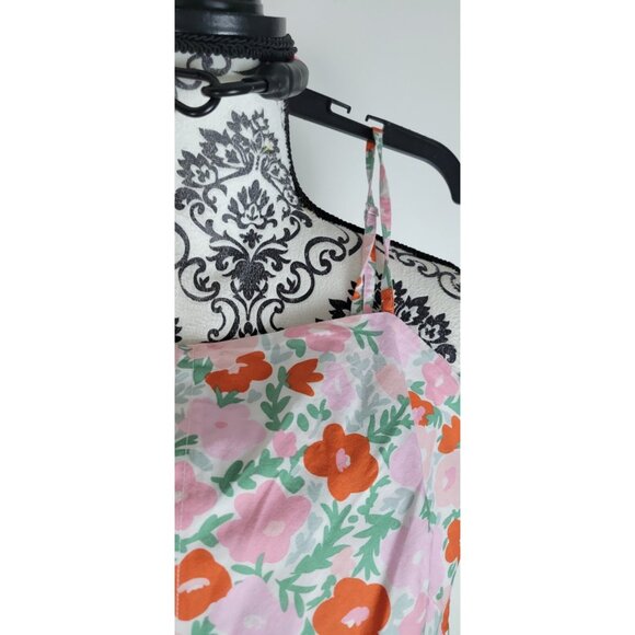 FREE ASSEMBLY Pink Floral Sleeves A-line Cotton Button Dress Sz XL - Picture 6 of 16